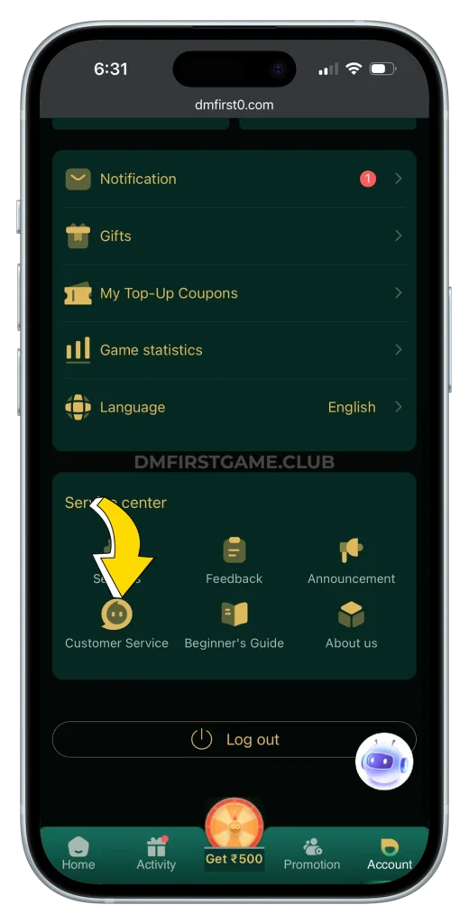 dmfirstgame-customer-service