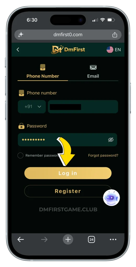 dmfirstgame-login
